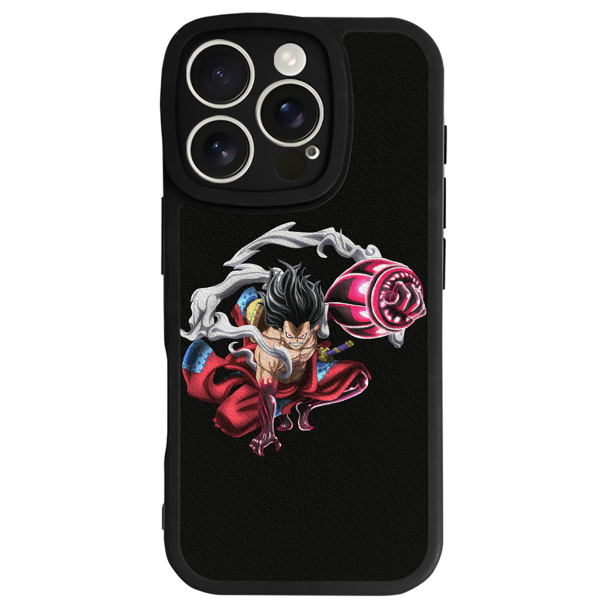 （画像用） ワンピース モンキー・D・ルフィ ONE PIECE Monkey D. Luffy 【iPhone 16シリーズ対応】シリコンスマホケース（レザー調） 材質：シリコン